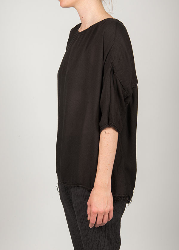 Black Crane - Square Top Short Sleeve in Ebony Black Crane - Square Top Short Sleeve in Ebony