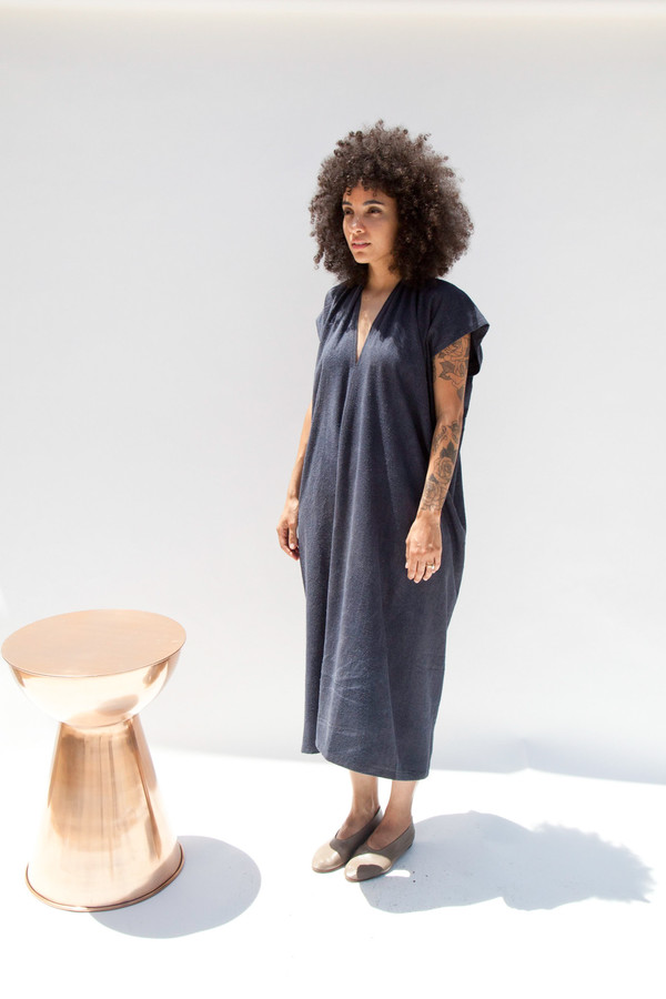 Miranda Bennett In-Stock: Everyday Dress, Oversized, Silk Noil in Coal Miranda Bennett In-Stock: Everyday Dress, Oversized, Silk Noil in Coal