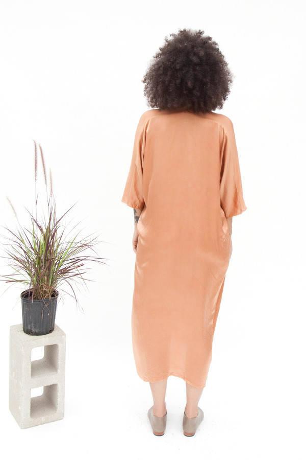 Miranda Bennett Muse Dress, Silk Charmeuse in Sand Miranda Bennett Muse Dress, Silk Charmeuse in Sand