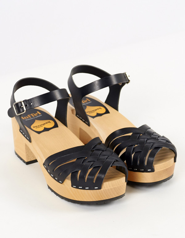 Swedish Hasbeens Marina Clog Black Swedish Hasbeens Marina Clog Black