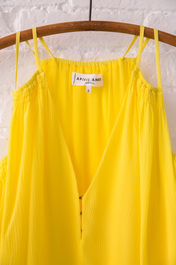 apiece apart appolonia cold shoulder dress apiece apart appolonia cold shoulder dress