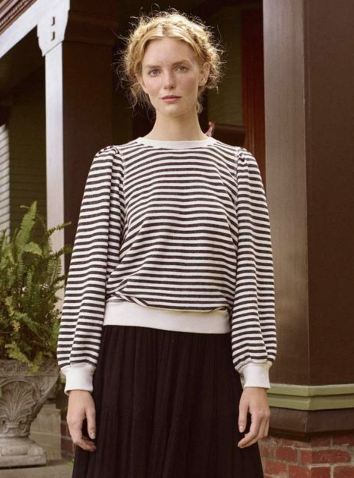 the great pleat sleeve sweatshirt