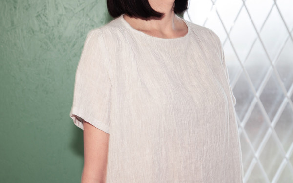 Sunja Link Gathered Back Yoke Dress Sunja Link Gathered Back Yoke Dress