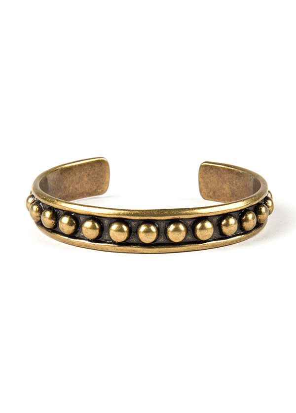Dudine - Durango Studded Cuff in Oxidized Brass Dudine - Durango Studded Cuff in Oxidized Brass