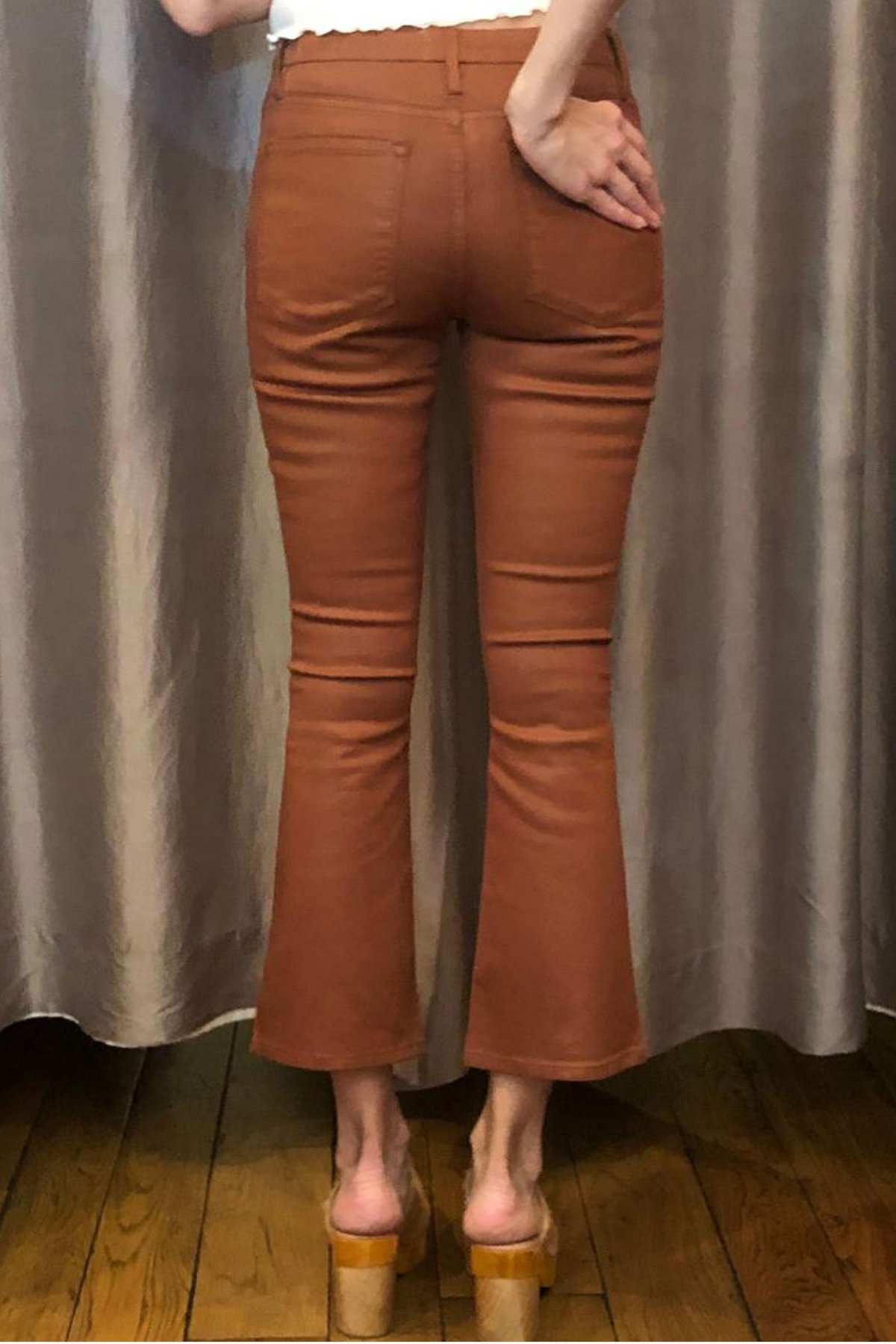 FRAME Denim Le Cropped Mini Boot Coated 