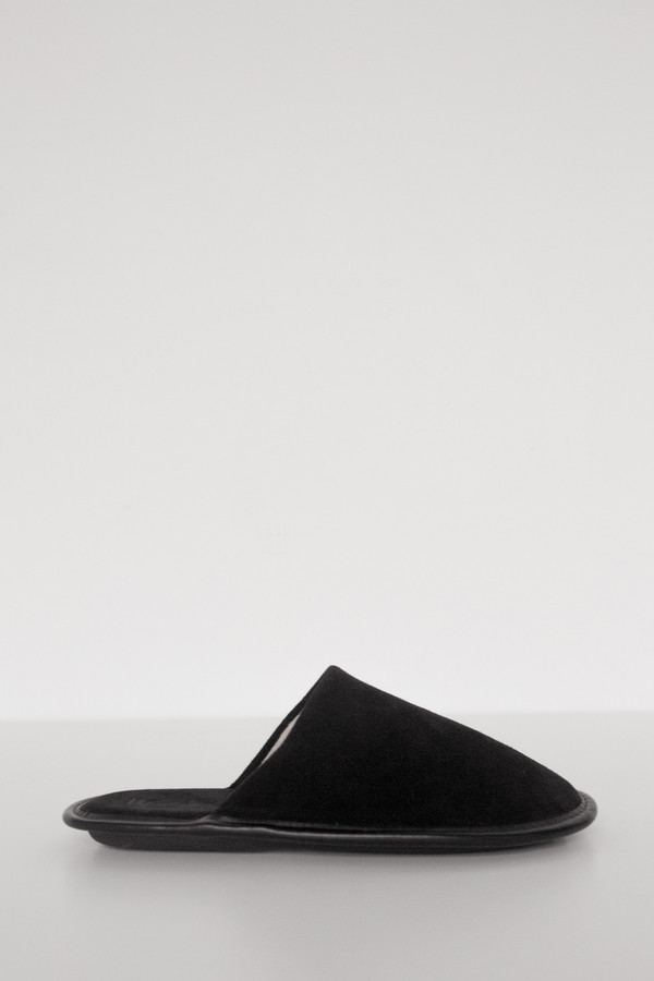 Men's Lisa B. Suede Slipper - Black Men's Lisa B. Suede Slipper - Black