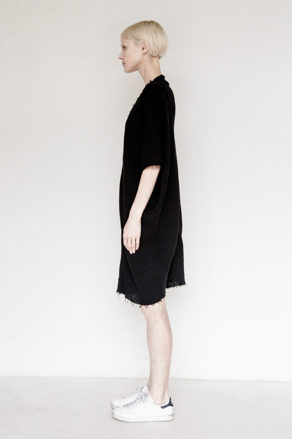 Black Crane Cotton Gauze Origami Dress Black Crane Cotton Gauze Origami Dress