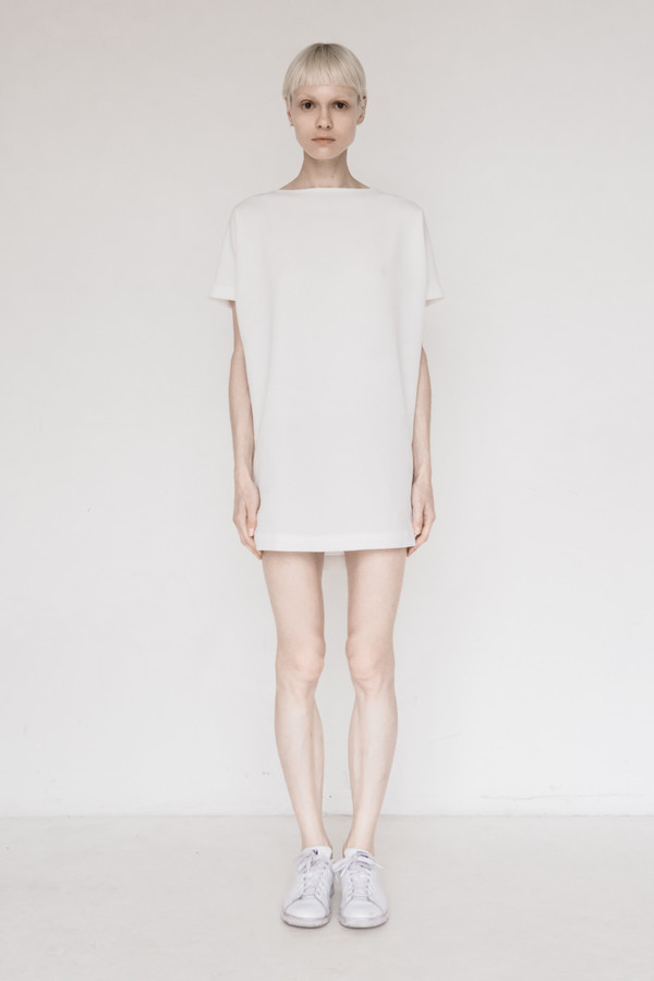 KAAREM Polyester Open Back Dress - White KAAREM Polyester Open Back Dress - White