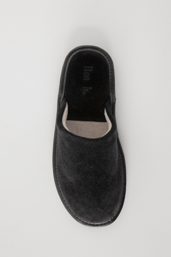 Lisa B. Women Suede Slipper - Black Lisa B. Women Suede Slipper - Black