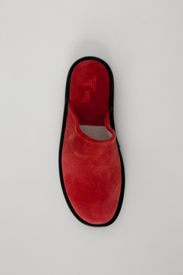 Lisa B. Women Suede Slipper - Red Lisa B. Women Suede Slipper - Red