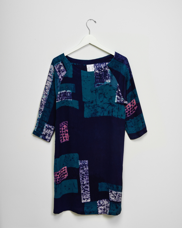 Osei-Duro Linter Dress in Navy Rubics Osei-Duro Linter Dress in Navy Rubics