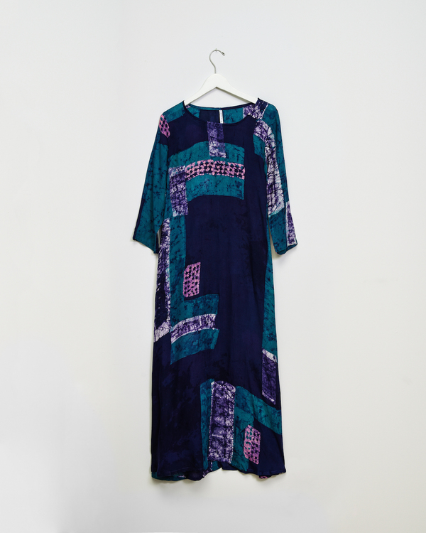 Osei-Duro Nima Long Dress in Navy Rubics Osei-Duro Nima Long Dress in Navy Rubics