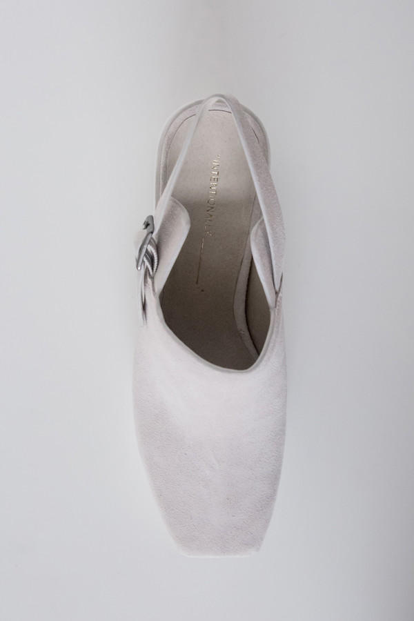 Intentionally Blank Suede Honcho Heel - White Intentionally Blank Suede Honcho Heel - White