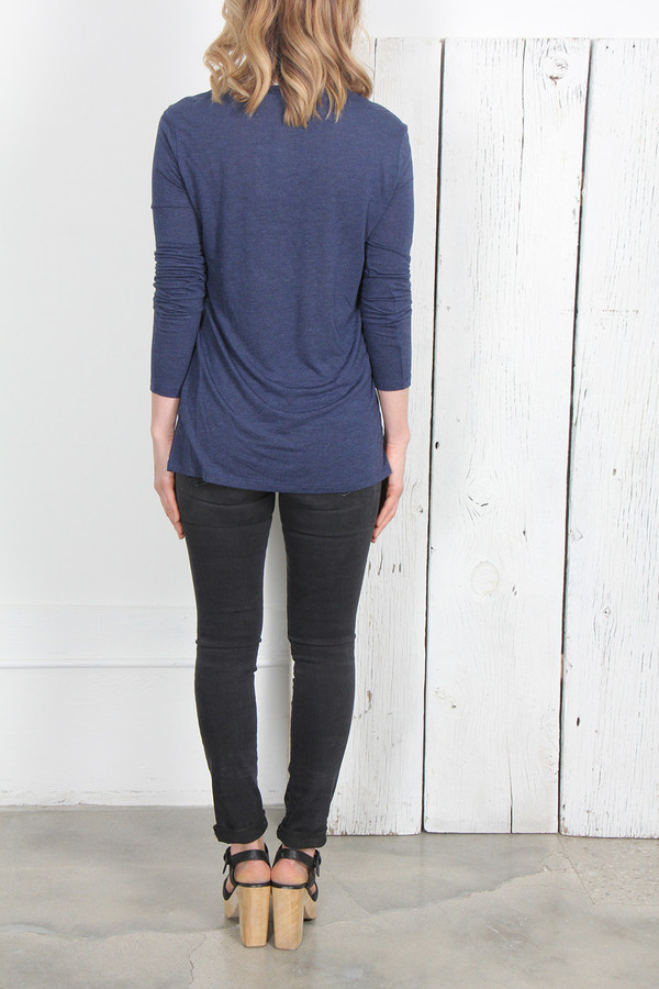 T By Alexander Wang CLASSIC LONG SLEEVE TEE - MARITIME T By Alexander Wang CLASSIC LONG SLEEVE TEE - MARITIME