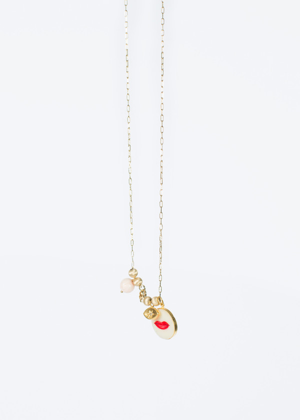 5 Octobre Lipstick Charm Necklace 5 Octobre Lipstick Charm Necklace