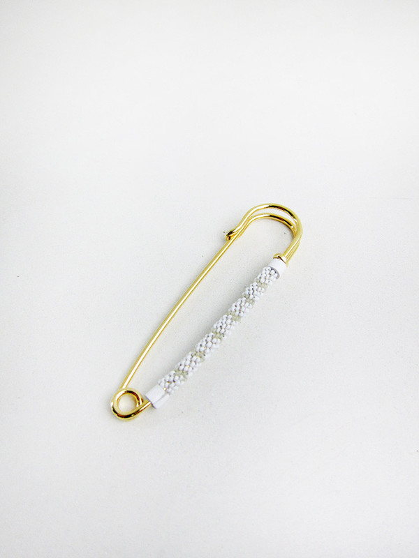 Robin Mollicone White Stripe Pin Robin Mollicone White Stripe Pin