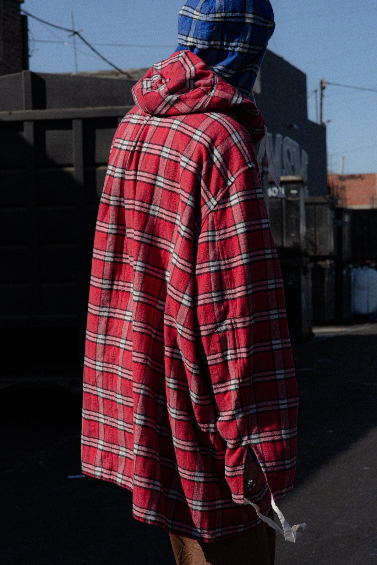 Oversized flannel with hood Clearance