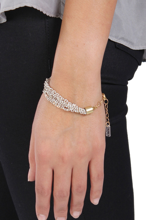 Grayling Menara Bracelet in White/Gold Grayling Menara Bracelet in White/Gold