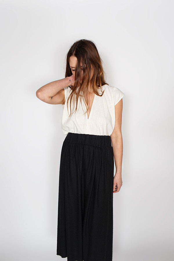 Miranda Bennett Everyday Top, Silk Noil in Natural Miranda Bennett Everyday Top, Silk Noil in Natural
