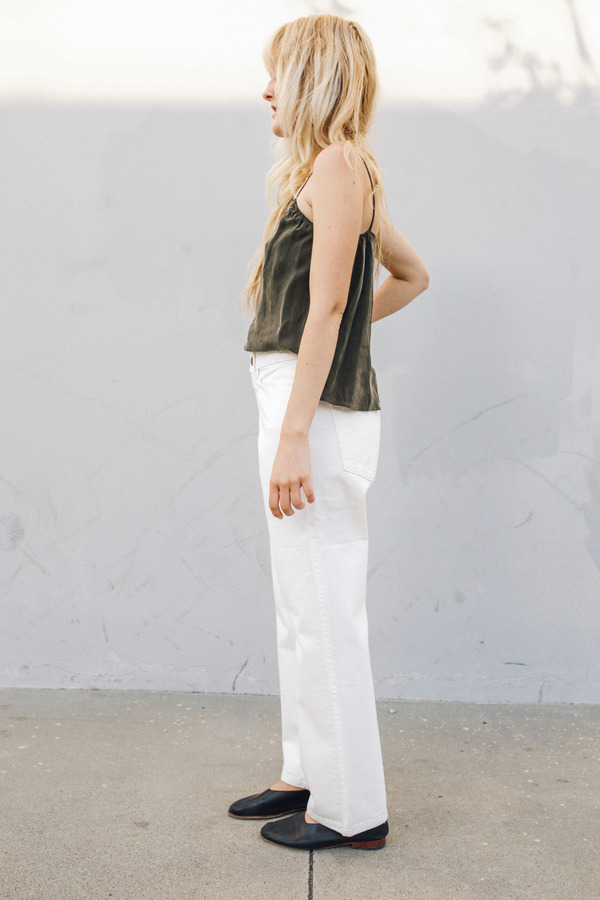 Objects Without Meaning Straight Leg Patch Jean, White Objects Without Meaning Straight Leg Patch Jean, White