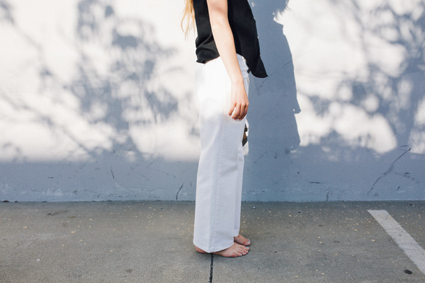 Objects Without Meaning Flare Jean, White Objects Without Meaning Flare Jean, White