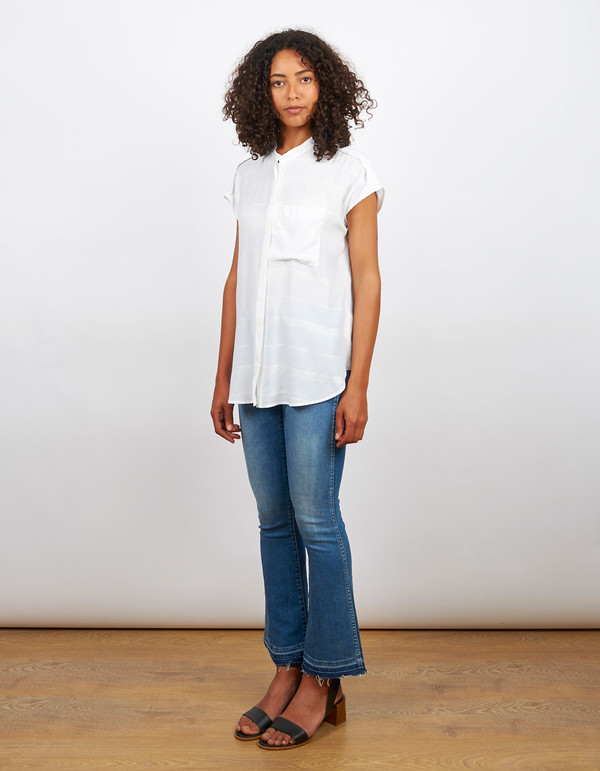 Filippa K Structure Stripe Shirt White Filippa K Structure Stripe Shirt White