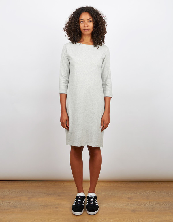 Kowtow Building Block Boat Neck Dress Grey Marle Kowtow Building Block Boat Neck Dress Grey Marle