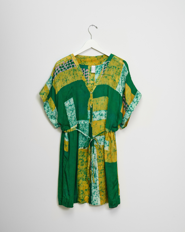 Osei-Duro Toss Kimono in Green Rubics Osei-Duro Toss Kimono in Green Rubics