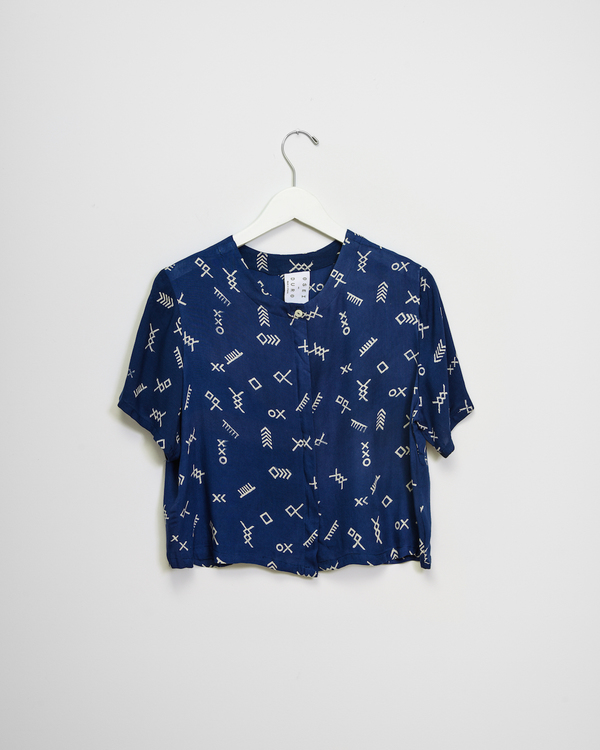 Osei-Duro Adaka Top in Cobalt Jot Osei-Duro Adaka Top in Cobalt Jot
