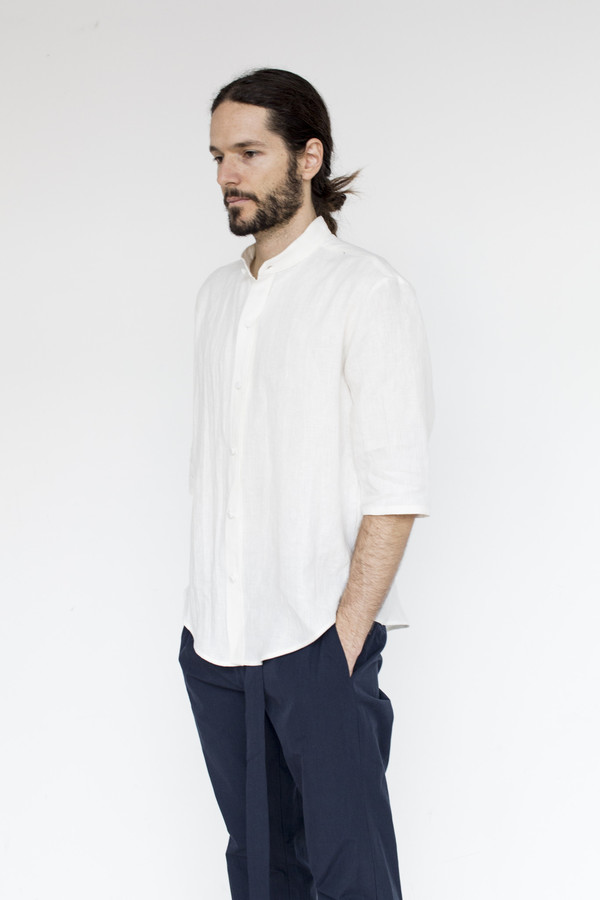 Assembly New York Linen Noncollar Shirt Assembly New York Linen Noncollar Shirt