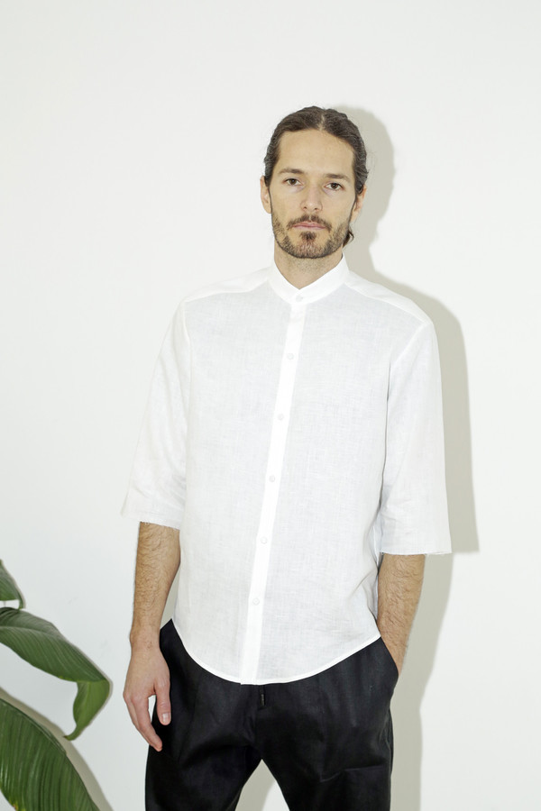 Assembly New York Linen Noncollar Shirt Assembly New York Linen Noncollar Shirt