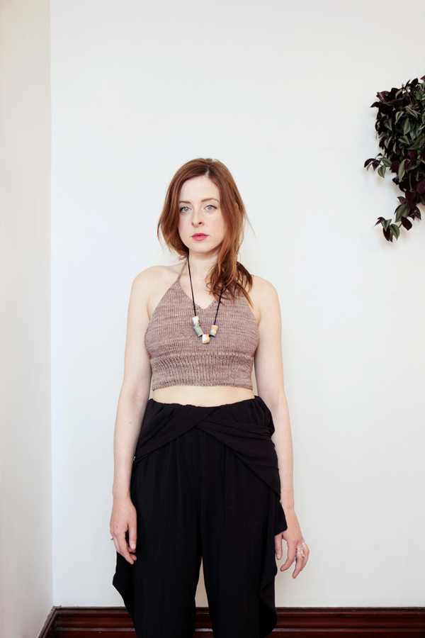 good night, day leeds hand knit halter crop top good night, day leeds hand knit halter crop top