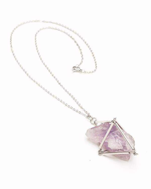 Casa del Mano Brazilian Amethyst Cage Necklace Casa del Mano Brazilian Amethyst Cage Necklace