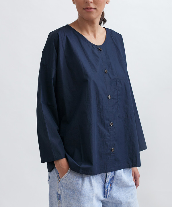 Revisited Matters Cotton Workshirt in Navy Revisited Matters Cotton Workshirt in Navy