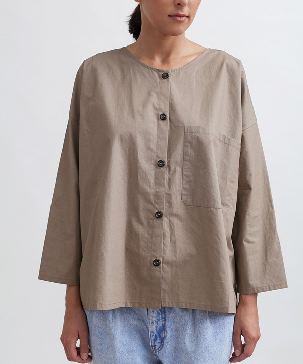 Revisited Matters Cotton Workshirt in Stone Revisited Matters Cotton Workshirt in Stone
