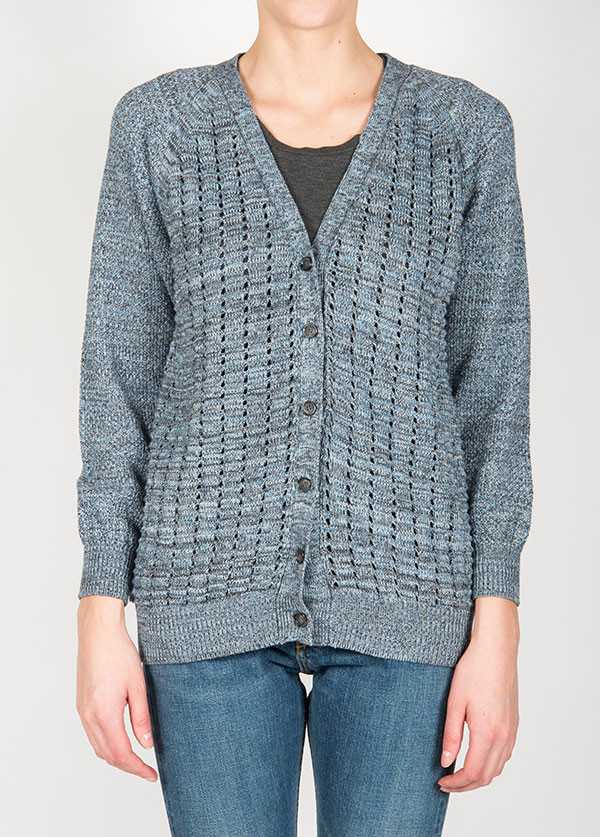Micaela Greg - Net Cardigan in Jeans Blue Micaela Greg - Net Cardigan in Jeans Blue