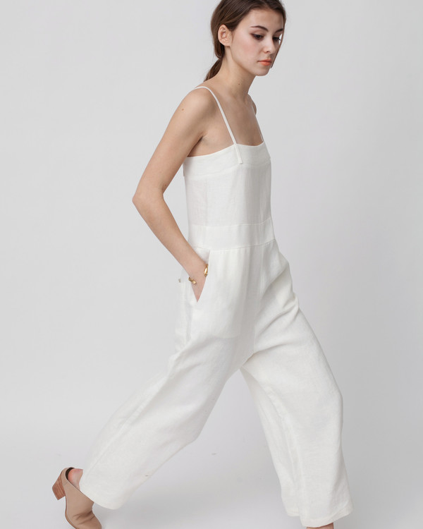Luisa et la luna Lucia Jumpsuit in White Luisa et la luna Lucia Jumpsuit in White