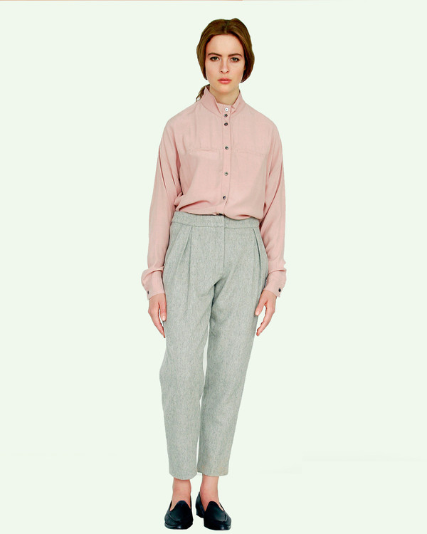Suzanne Rae Mandarin Collar Blouse Suzanne Rae Mandarin Collar Blouse
