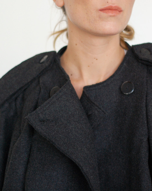 Risto Pleated Cape in Black Risto Pleated Cape in Black