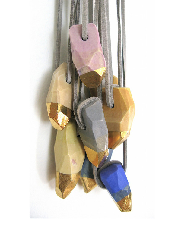 Signe Yberg Porcelain Nugget Necklace in Mauve Signe Yberg Porcelain Nugget Necklace in Mauve