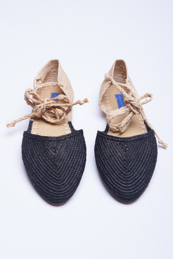Proud Mary Raffia Bicolore Flat Espadrille Proud Mary Raffia Bicolore Flat Espadrille