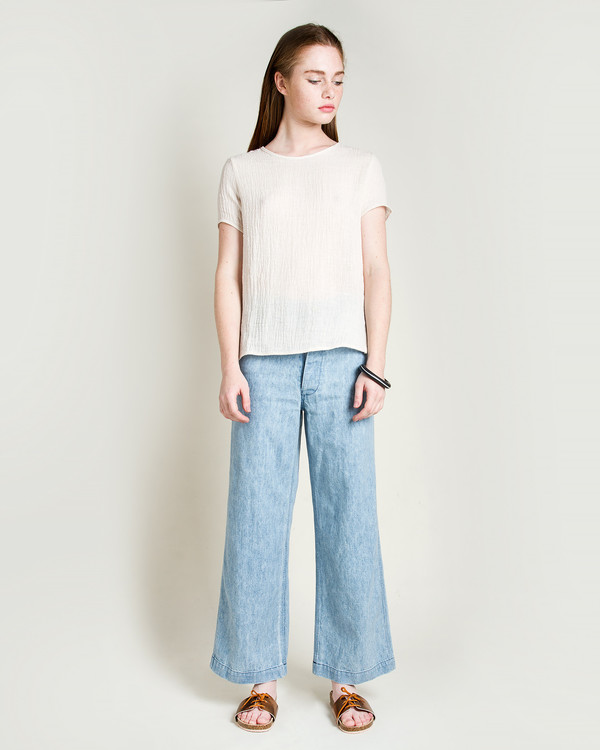 Objects Without Meaning Rhys Crinkle Top in Natural Objects Without Meaning Rhys Crinkle Top in Natural