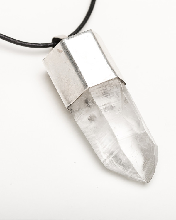Casa del Mano Silver Crystal Point Quartz Necklace Casa del Mano Silver Crystal Point Quartz Necklace