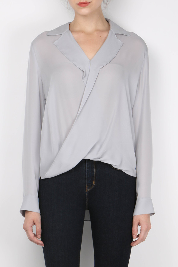 L'agence Rita Drape Front Blouse L'agence Rita Drape Front Blouse