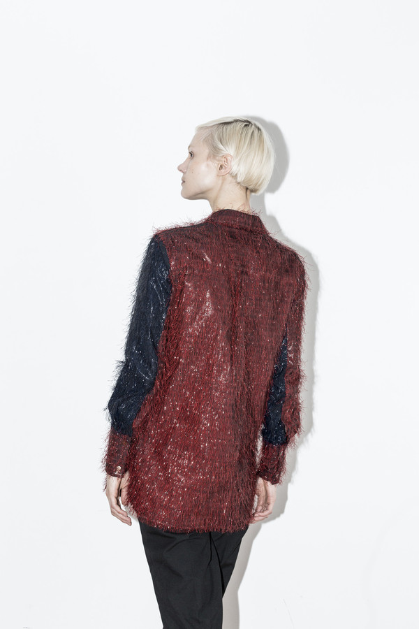 C.F. Goldman Red Pocket Top C.F. Goldman Red Pocket Top