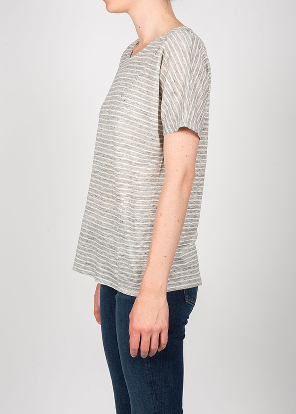 Objects Without Meaning - Basia Tee in Platinum Stripe Objects Without Meaning - Basia Tee in Platinum Stripe
