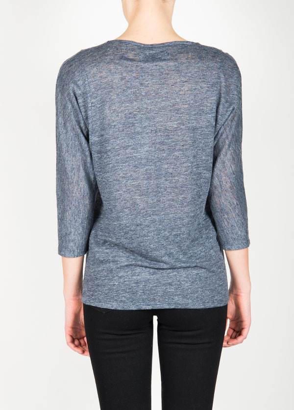 Objects Without Meaning - Edie 3/4 Tee in Deepest Blue Objects Without Meaning - Edie 3/4 Tee in Deepest Blue