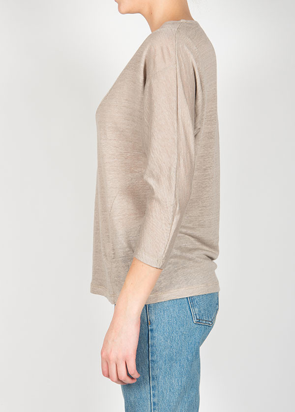 Objects Without Meaning - Edie 3/4 Tee in Warm Grey Objects Without Meaning - Edie 3/4 Tee in Warm Grey