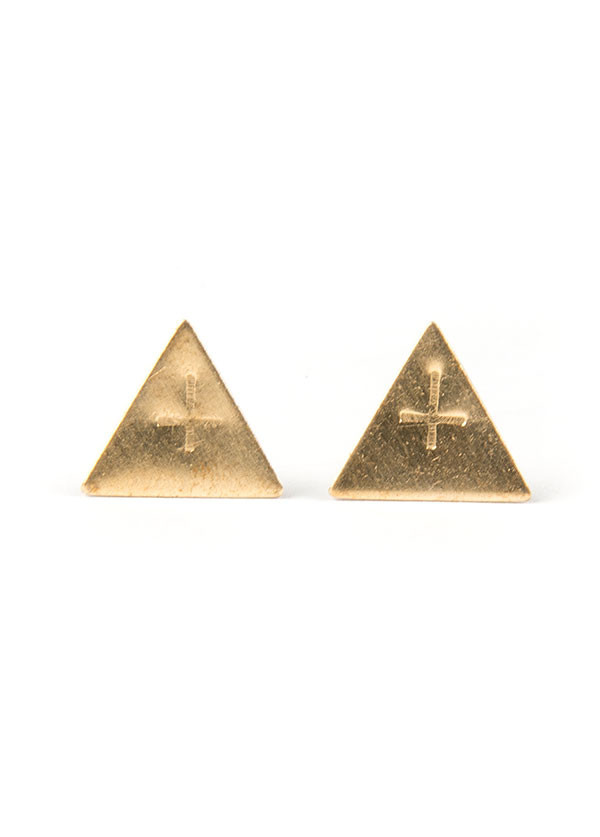 Olivia Solie - Judas Stud Earrings in Brass Olivia Solie - Judas Stud Earrings in Brass
