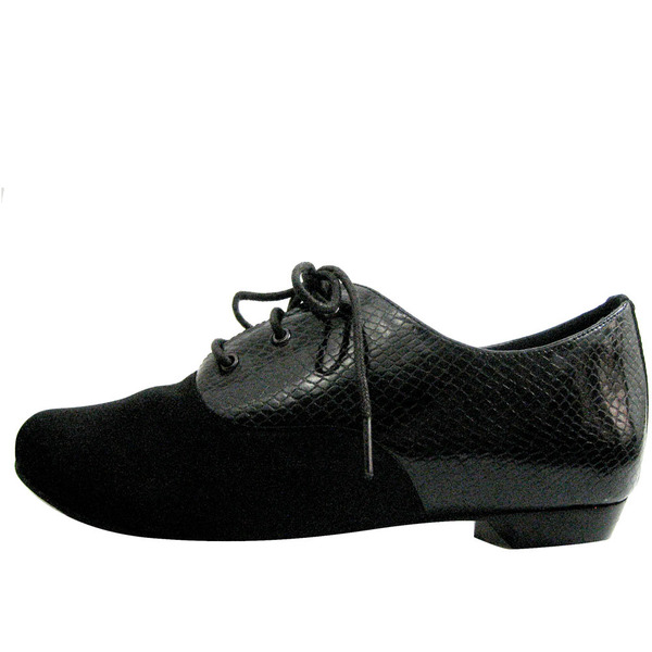 Oxford in Embossed Leather Black Oxford in Embossed Leather Black